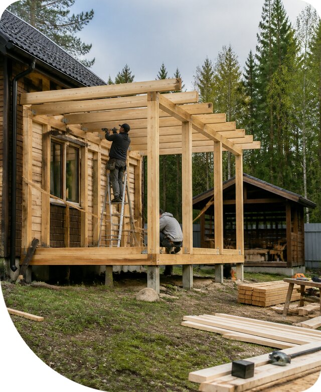 Строительство пристроек и построек на участке в Находке